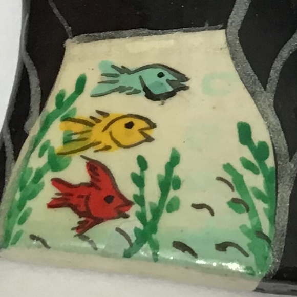 Vintage Cat Earrings Hand Painted Wood Feline Kitty - Picture 5 of 13